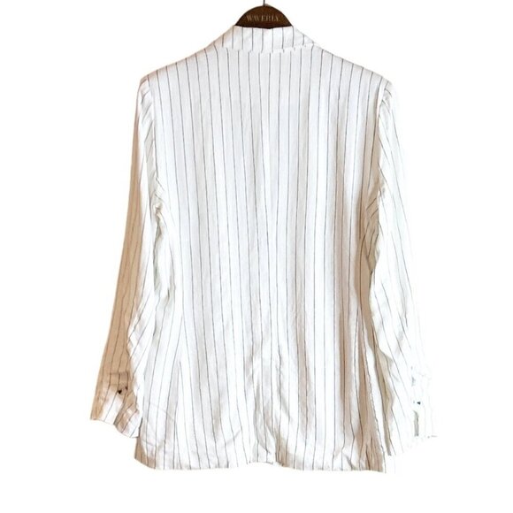 Steve Madden Women's Jessa Blazer Jacket White Black Size Medium NWT - Picture 4 of 8